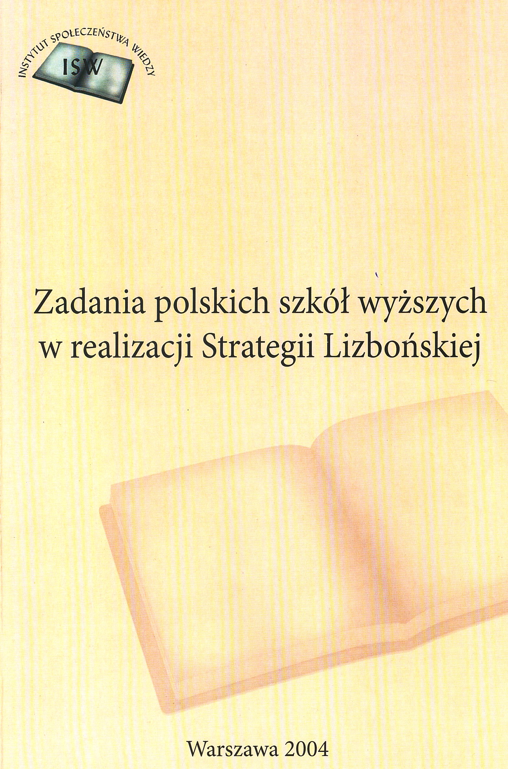 Zadania polskich szkół wyższych w realizacji Strategii Lizbońskiej